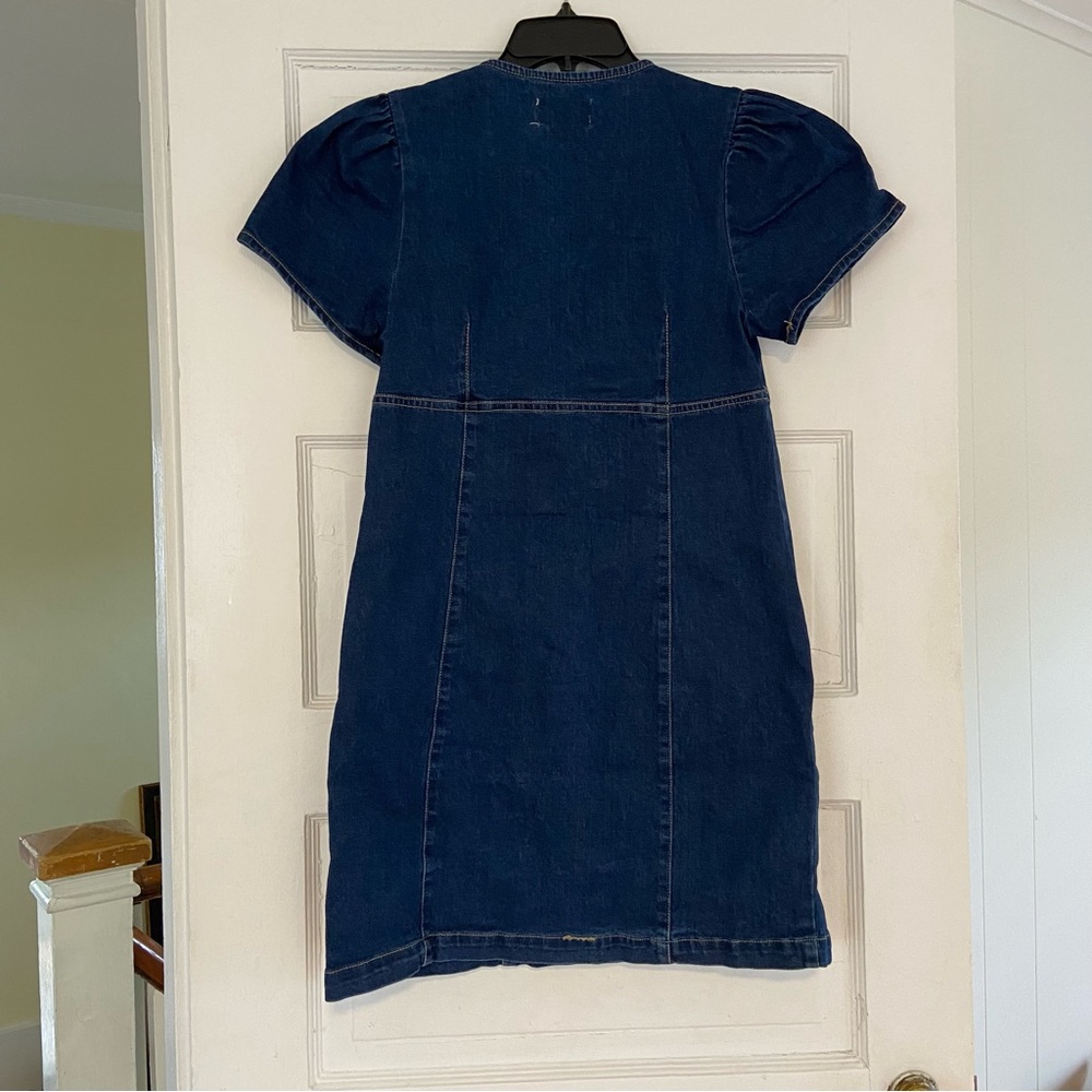 Vigoss Blue Denim Button-Front Dress - Picture 4 of 5